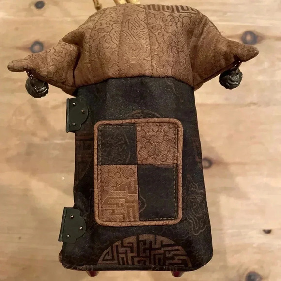 Vintage NWOT Lilli's Shanghai Ritz Carlton Textile Handbag Bamboo Handle - Picture 4 of 10